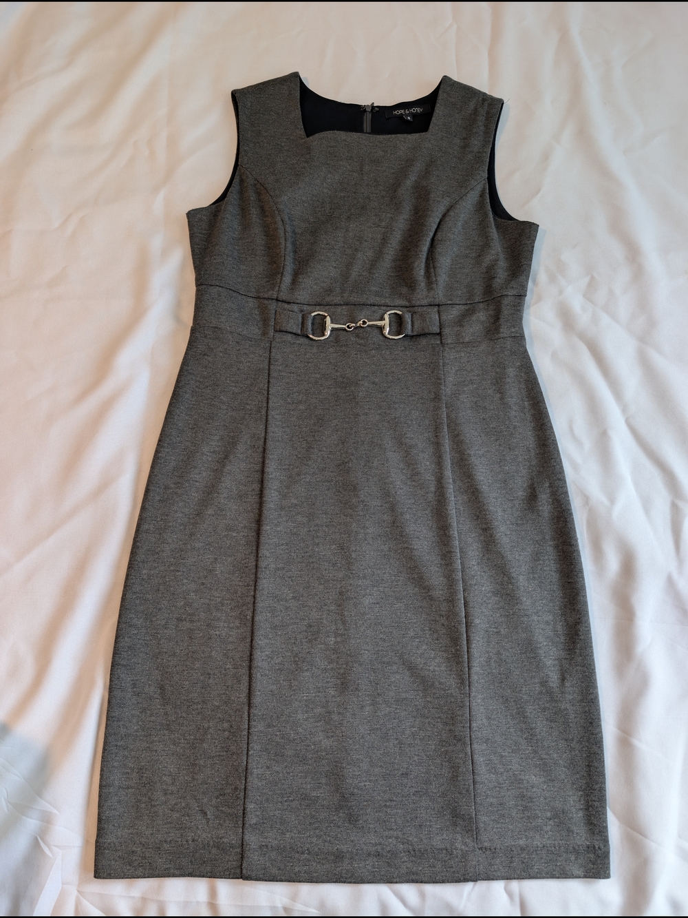 HOPE & HONEY Sleeveless Sheath Dress in Gray SIZE 6